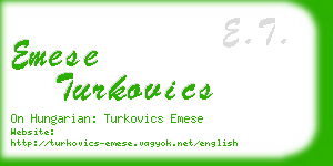 emese turkovics business card